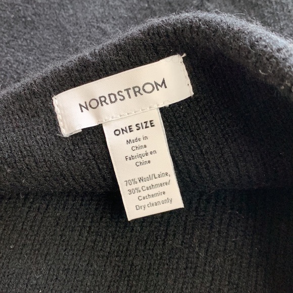 BE KIND Cashmere Nordstrom Beanie Black with Gold Edge, Rainbow Letters OS NWOT - Picture 3 of 6